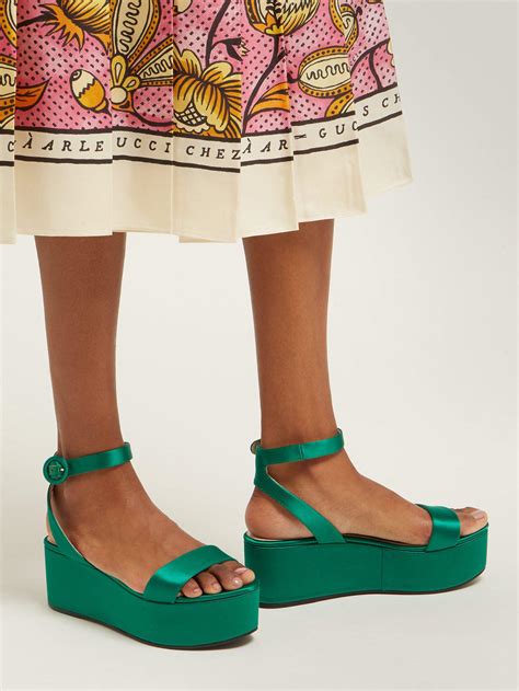 prada green satin sandals|farfetch Prada shoes.